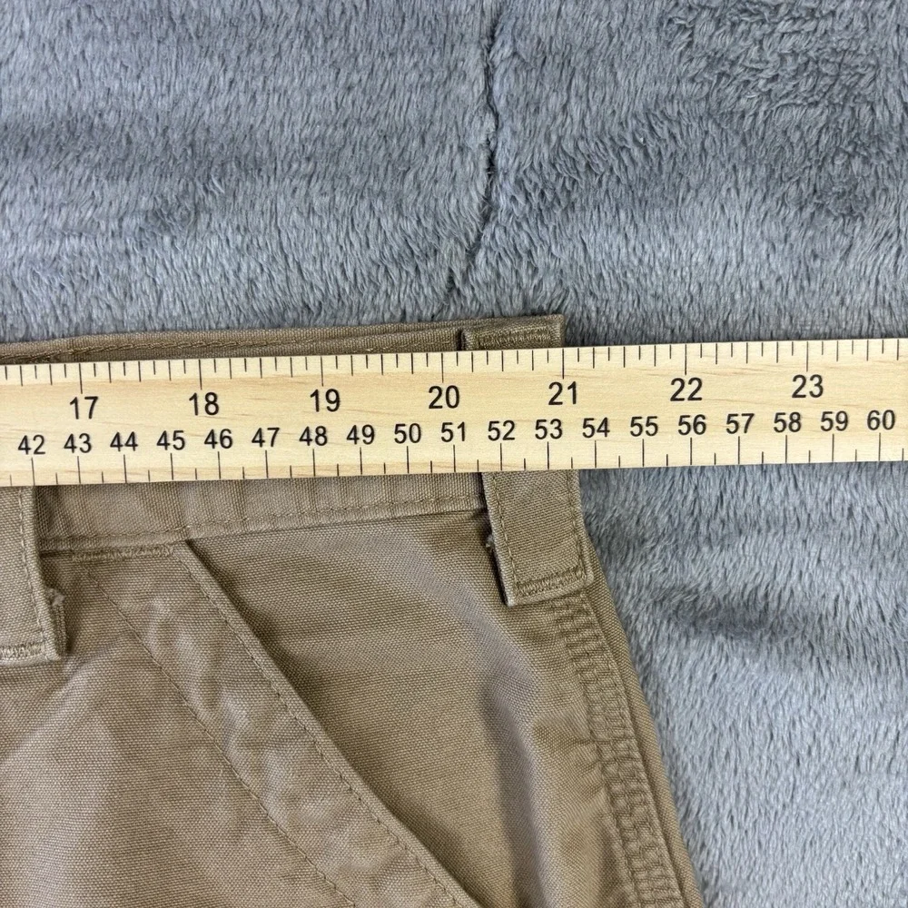 Carhartt Shorts Mens 42 Brown Y2K Canvas Carpenter Cargo Utility Workwear B147‎